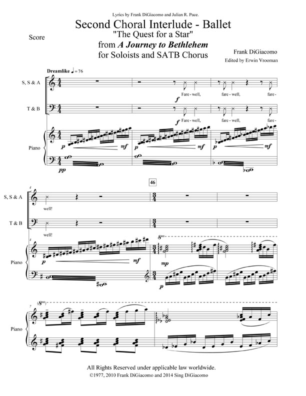 title pg Second Choral Interlude Ballet